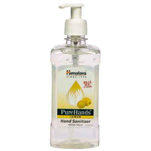 himalaya purehands hand sanitizer (lemon) - 500 ml
