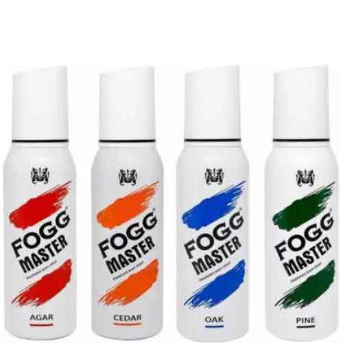 Fogg Master Agar Cedar Oak Pine Pack of 4 Deodorant Sprays For Men