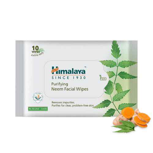 Himalaya Purifying Neem Facial Wipes, 10 Count