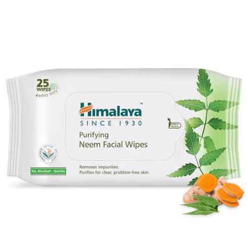 Himalaya Purifying Neem Facial Wipes, 25 Count