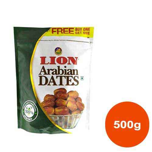 Lion Dates Arabian Seeded, 500g (Buy 1 Get 1 Free)